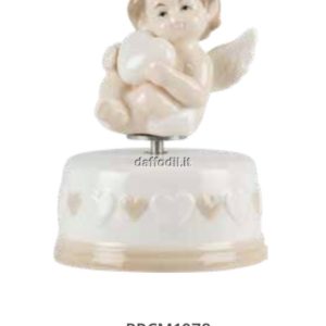 Harmony Carillon base cuori angelo in porcellana