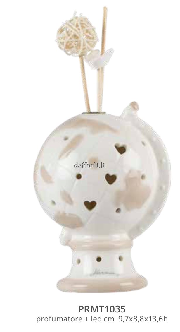 Harmony profumatore mongolfiera in porcellana con Led ed aromi