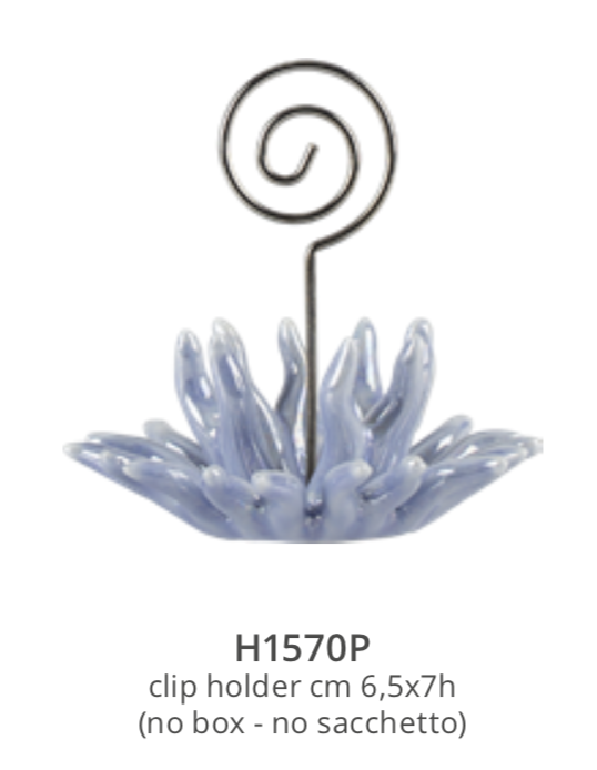 Harmony Clip portabigliettino corallo blue in porcellana