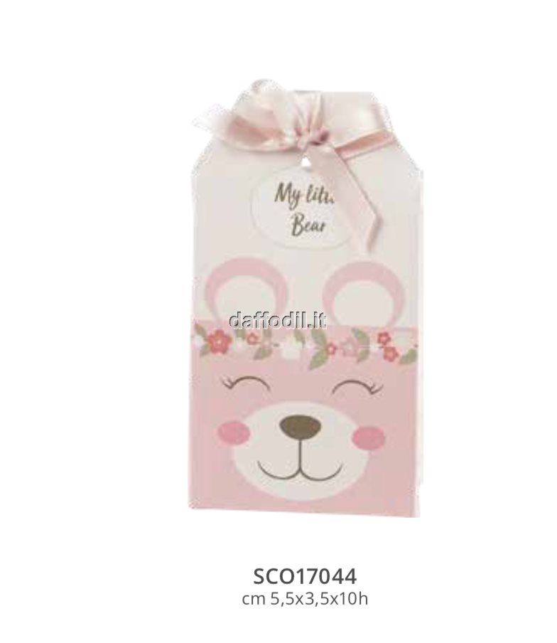 Harmony scatolina portaconfetti orsetto rosa