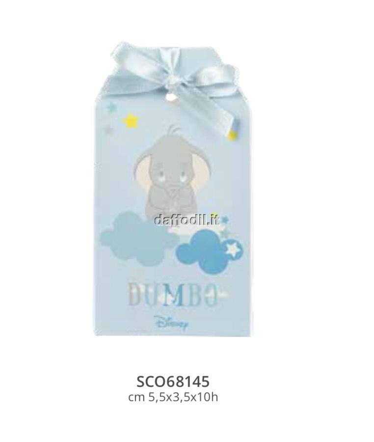Harmony scatolina portaconfetti Dumbo Wald Disney celeste