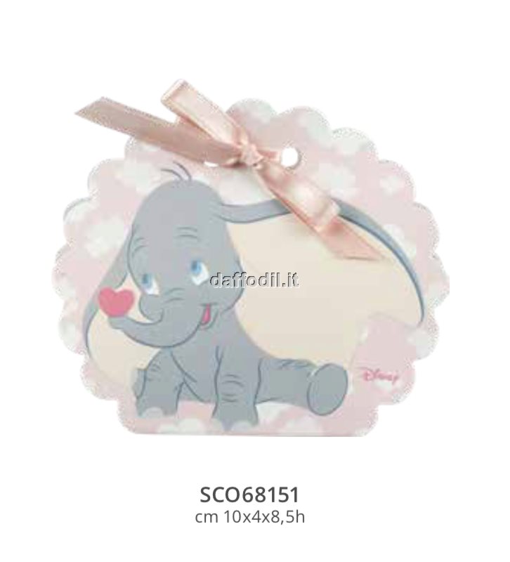 Harmony scatolina portaconfetti rosa Dumbo Wald Disney