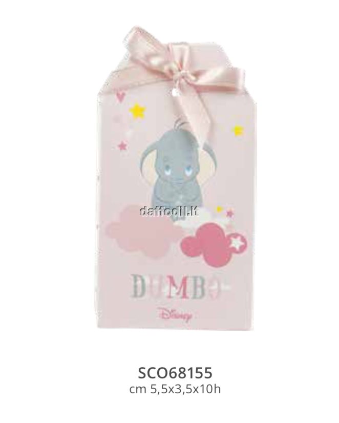 Harmony scatolina portaconfetti Dumbo Wald Disney rosa