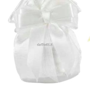 Sacchetto confetti Harmony sacchetto pochette in raso bianco con tiranti