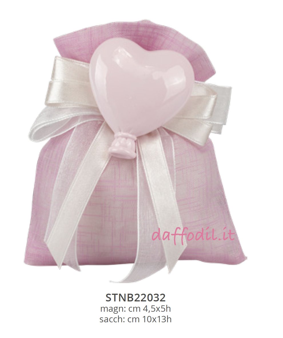 Harmony sacchetto rosa Magnete palloncino cuore
